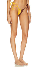 Saudade Pecan Sunset Side Tie Bottom in Yellow,Brown