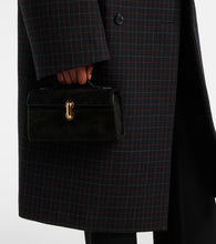 Savette Symmetry suede tote bag