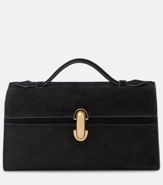 Savette Symmetry suede tote bag. Shop Savette Top-Handle Bags for women now.