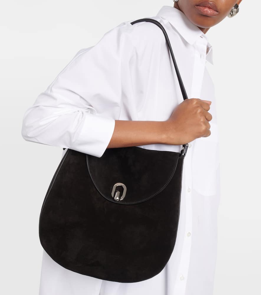 Savette Tondo Large suede shoulder bag