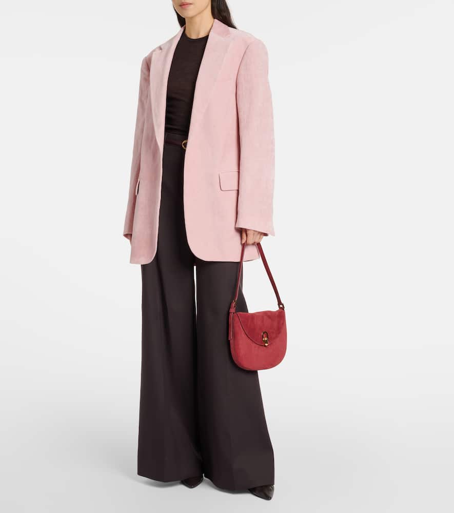 Savette Tondo Small suede shoulder bag