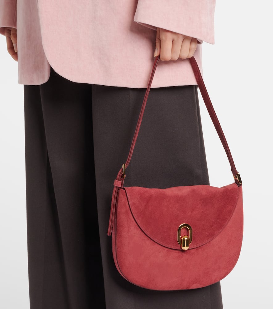 Savette Tondo Small suede shoulder bag