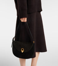 Savette Tondo Small suede shoulder bag