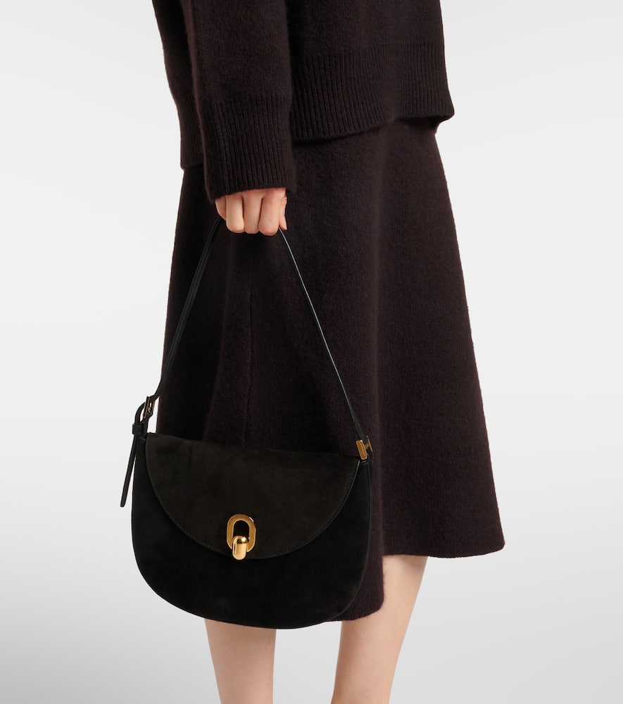 Savette Tondo Small suede shoulder bag