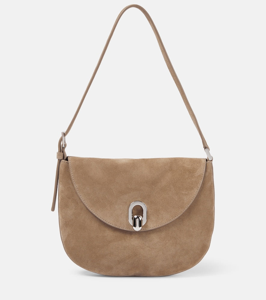 Savette Tondo Small suede shoulder bag. Shop Savette Shoulder Bags for women now.