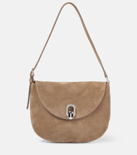 Savette Tondo Small suede shoulder bag. Shop Savette Shoulder Bags for women now.