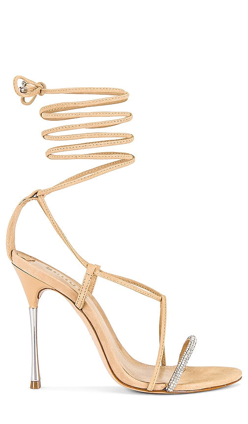 Schutz Adeline Crystal Sandal in Nude - Sandale en cristal Schutz Adeline en nu - Schutz Adeline 裸色水晶凉鞋 - Schutz Adeline Crystal Sandale in Nude - Schutz Adeline 크리스탈 샌들 누드 색상 - Sandalo di cristallo Schutz Adeline in color nudo