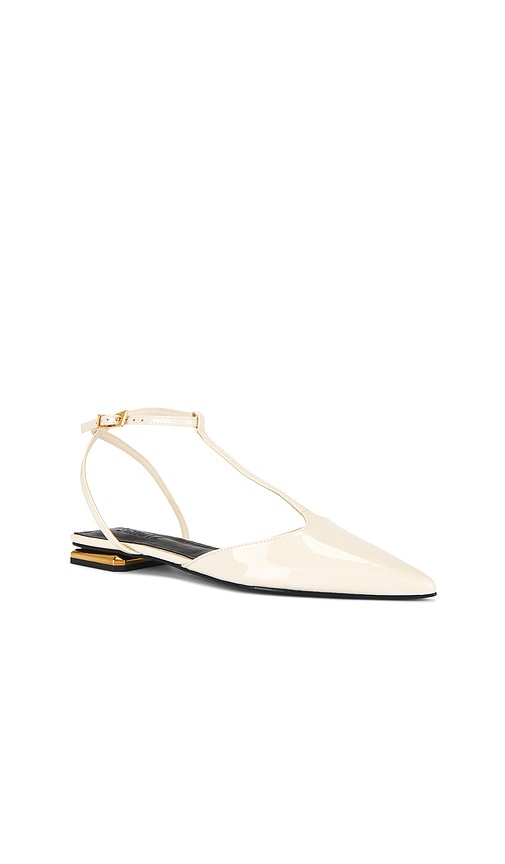 Schutz Allure T Flat in White