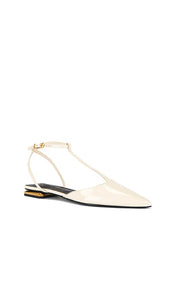 Schutz Allure T Flat in White