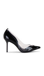 Schutz Andie Pump in Black | Black & Transparente Black Heels for Women