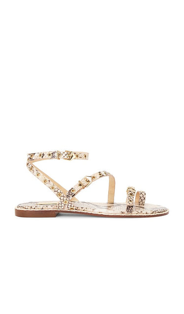 Schutz Annete Sandal in Beige | Beige Latte Flat Sandals for Women