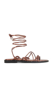 Schutz Antonia Sandal in Brown | Brown Rose Strappy Sandals for Women