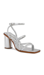 Schutz Anya Sandal in Metallic Silver