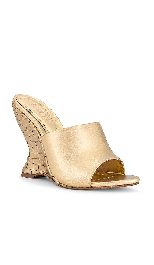 Schutz Aprill Wedge in Metallic Gold