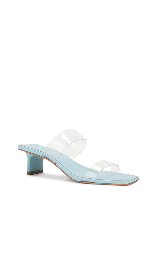 Schutz Ariella Tab Mid Sandal in Blue