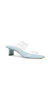 Schutz Ariella Tab Mid Sandal in Blue