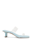 Schutz Ariella Tab Mid Sandal in Blue | Starlight Blue Heeled Sandals for Women