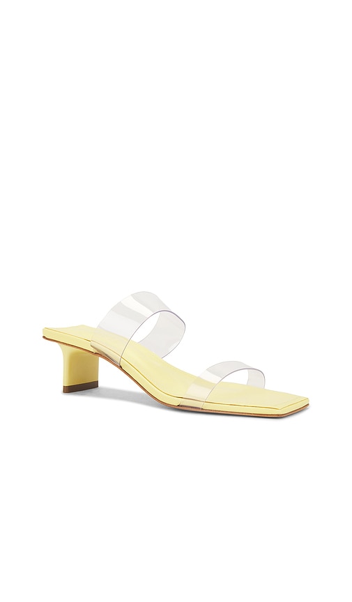 Schutz Ariella Tab Mid Sandal in Yellow
