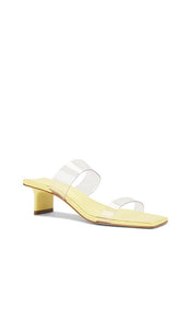 Schutz Ariella Tab Mid Sandal in Yellow