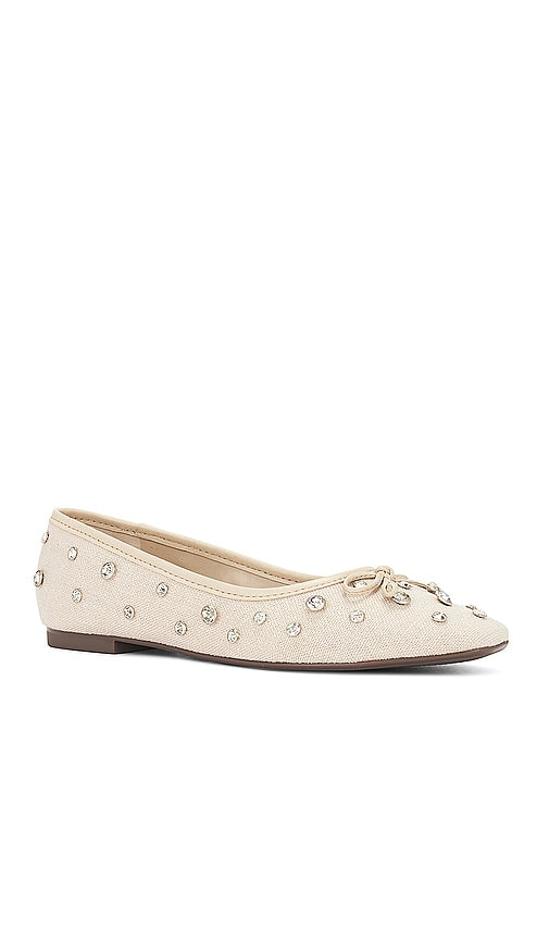 Schutz Arissa Crystal Flat in Neutral