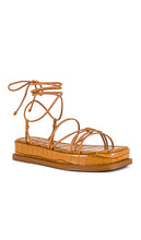 Schutz Athena Flat Sandal in Brown