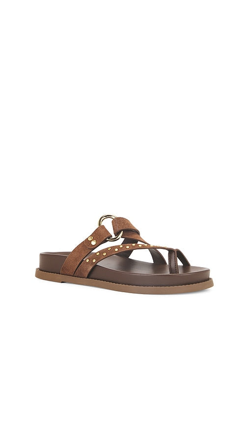 Schutz Aveline Sporty Sandal in Brown