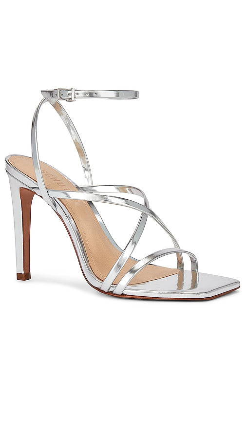 Schutz Bari Sandal in Metallic Silver