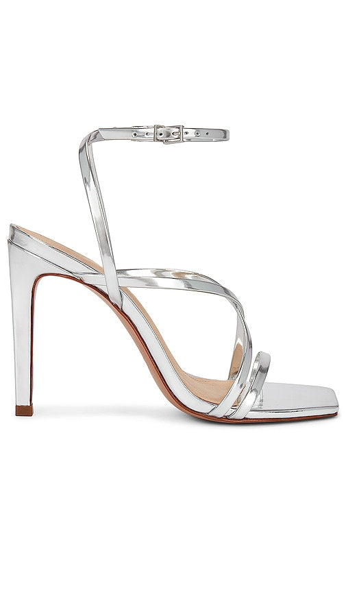 Schutz Bari Sandal in Metallic Silver - Sandale Schutz Bari en argent métallisé - Schutz Bari 金属银凉鞋 - Schutz Bari Sandale in Metallic-Silber - 메탈릭 실버 소재의 Schutz Bari 샌들 - Sandalo Schutz Bari in argento metallizzato