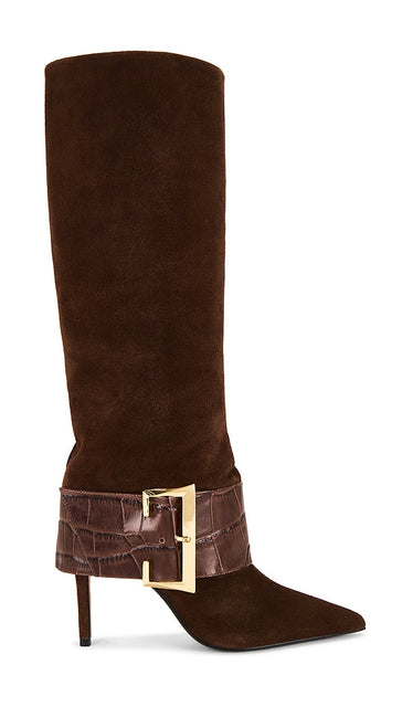 Schutz Beatrix Boot in Brown | Root Brown Knee-High Boots for Women