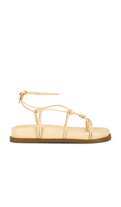 Schutz Calabria Sporty Sandal in Neutral | Natural Nibs Strappy Flats for Women