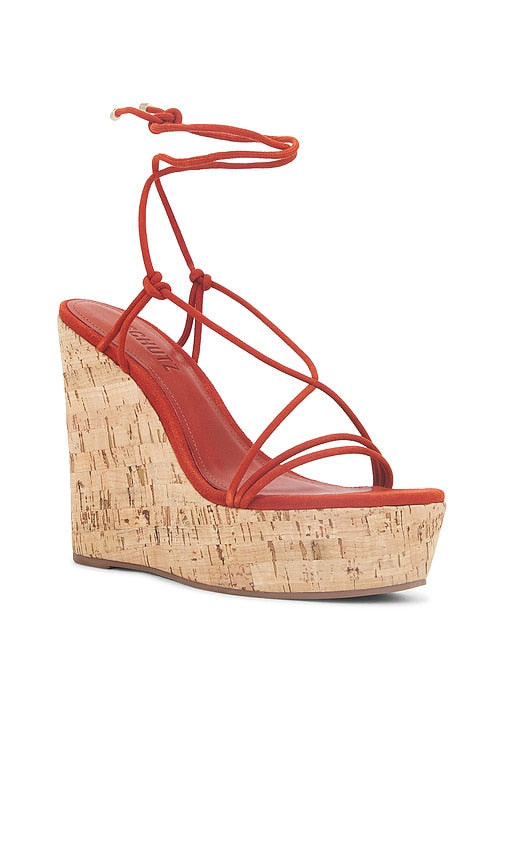 Schutz Calabria Wedge in Red