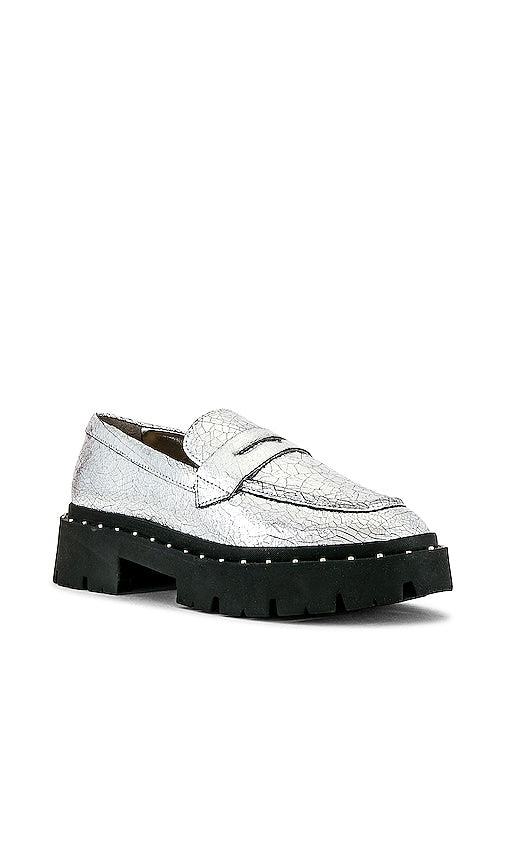 Schutz Christie Loafer in Metallic Silver