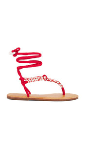 Schutz Claire Sandal in Red | Ultra Red Strappy Sandals for Women