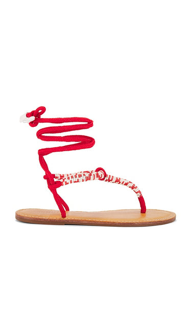 Schutz Claire Sandal in Red | Ultra Red Strappy Sandals for Women