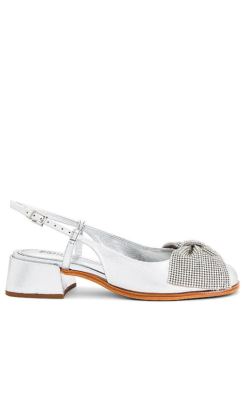 Schutz Dorothy Bow Heel in Metallic Silver - Talon à nœud Schutz Dorothy en argent métallisé - Schutz Dorothy 金属银色蝴蝶结高跟鞋 - Schutz Dorothy Bow Heel in Metallic-Silber - Schutz Dorothy 보우힐 메탈릭 실버 소재 - Schutz Dorothy Bow Heel in argento metallizzato