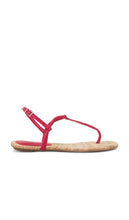Schutz Elsha Sandal in Red | Scarlet Flat Sandals for Women
