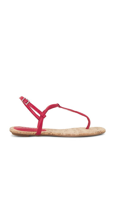 Schutz Elsha Sandal in Red | Scarlet Flat Sandals for Women