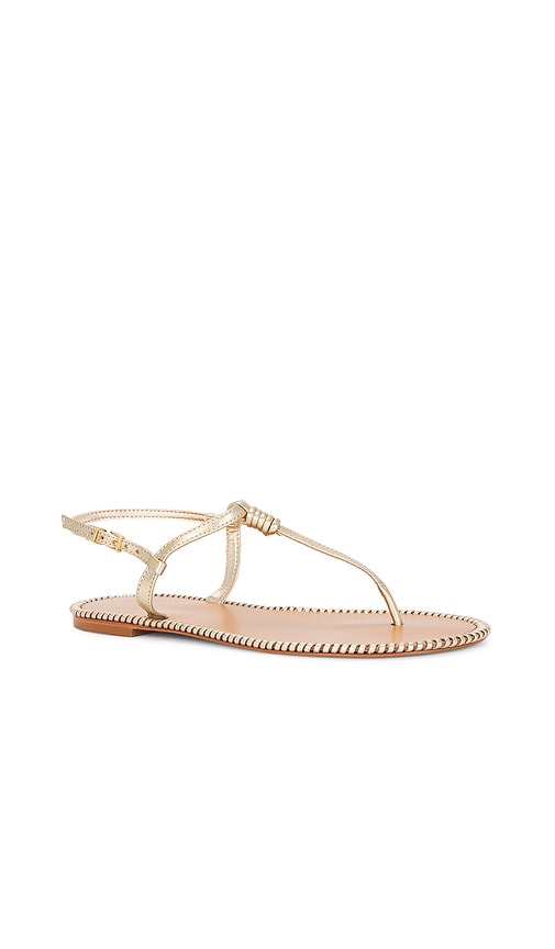 Schutz Elsha Sewing Sandal in Metallic Gold