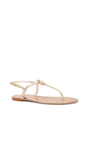 Schutz Elsha Sewing Sandal in Metallic Gold