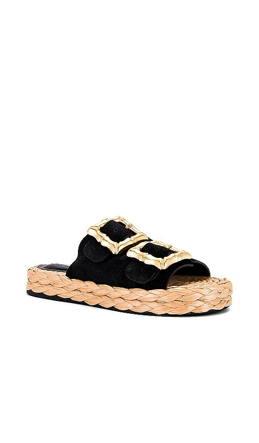 Schutz Enola Rope Flat Sandal in Black