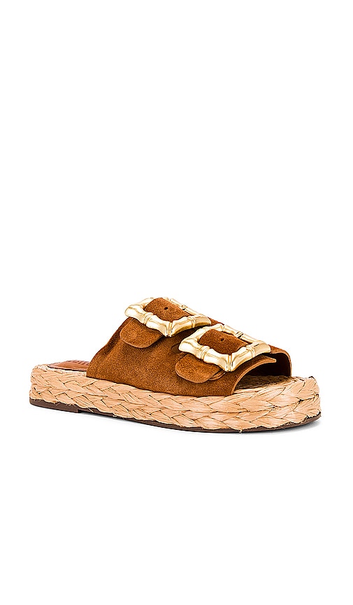 Schutz Enola Rope Flat Sandal in Brown