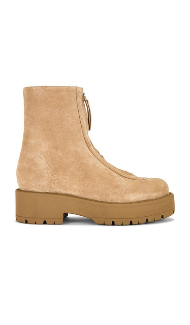 Schutz Farrah Bootie in Tan | Warm Sand Ankle Boots for Women