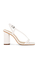 Schutz Heloise Block Heel in White | White Heeled Sandals for Women