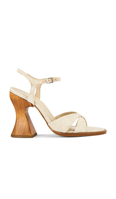 Schutz Hilda Curve Sandal in Beige | Cor 4100 & Oyster Strappy Heels for Women
