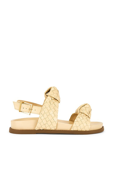 Schutz Kareena Knot Sporty Sandal in Neutral | Natural Nibs Flat Sandals for Women