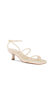 Schutz Kaya Mid Sandal in Cream