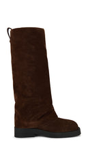 Schutz Keira Up Cloak Boot in Brown | Root Brown Knee-High Boots for Women