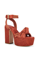Schutz Khari Platform Sandal in Brick