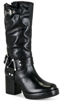 Schutz Kiara Block Boot in Black
