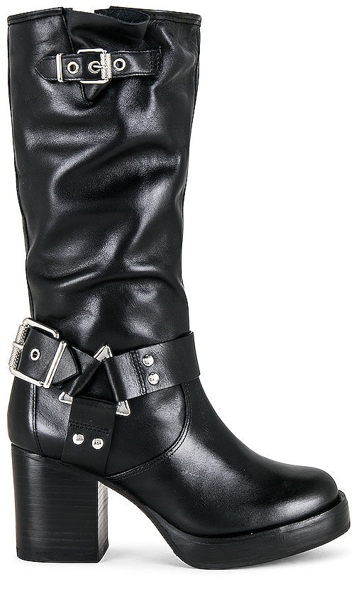 Schutz Kiara Block Boot in Black - Schutz Kiara Block Boot en noir - Schutz Kiara 黑色粗跟靴 - Schutz Kiara Blockstiefel in Schwarz - Schutz Kiara 블록 부츠 블랙 색상 - Stivale Schutz Kiara Block in nero